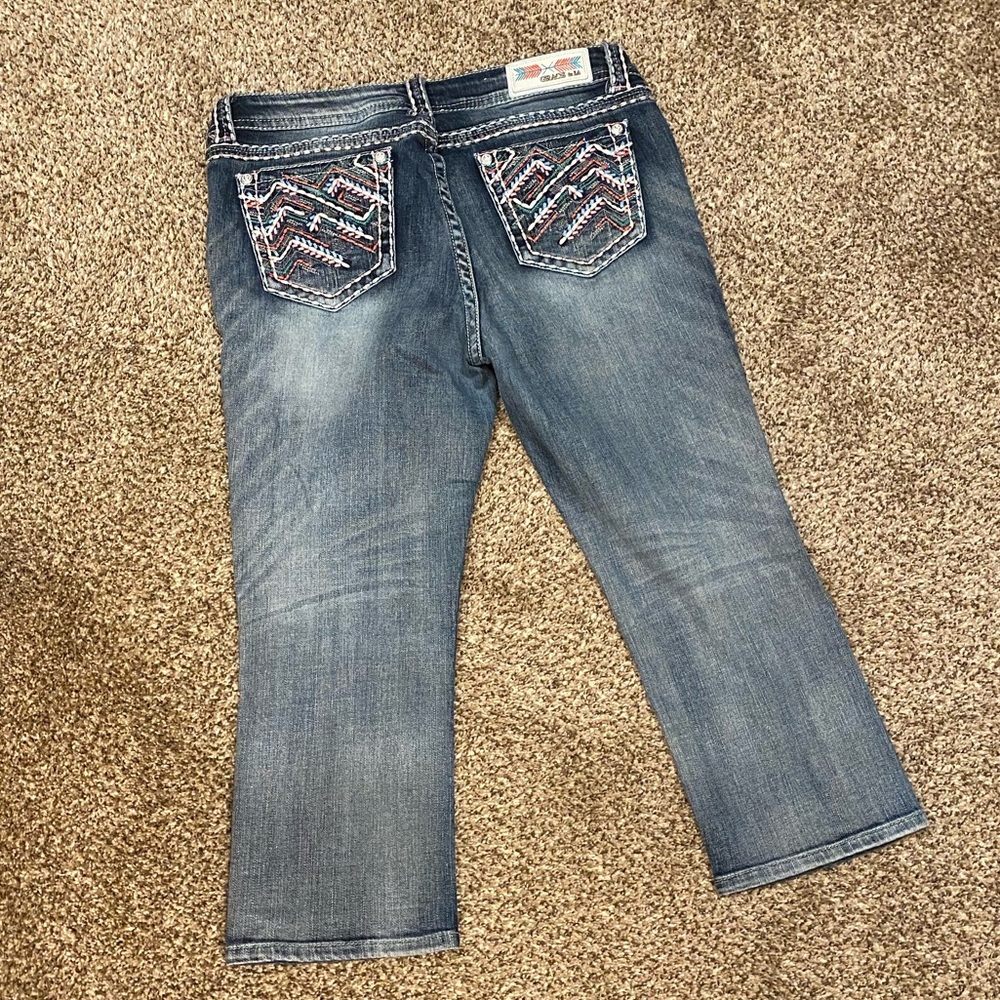 Grace in LA Cropped Pants Embellished Pocket